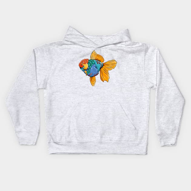 koi fish colorful Kids Hoodie by Mako Design 